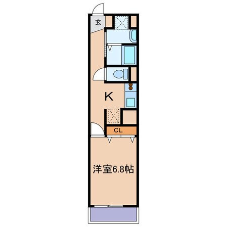 ルミネ高須Bの物件間取画像